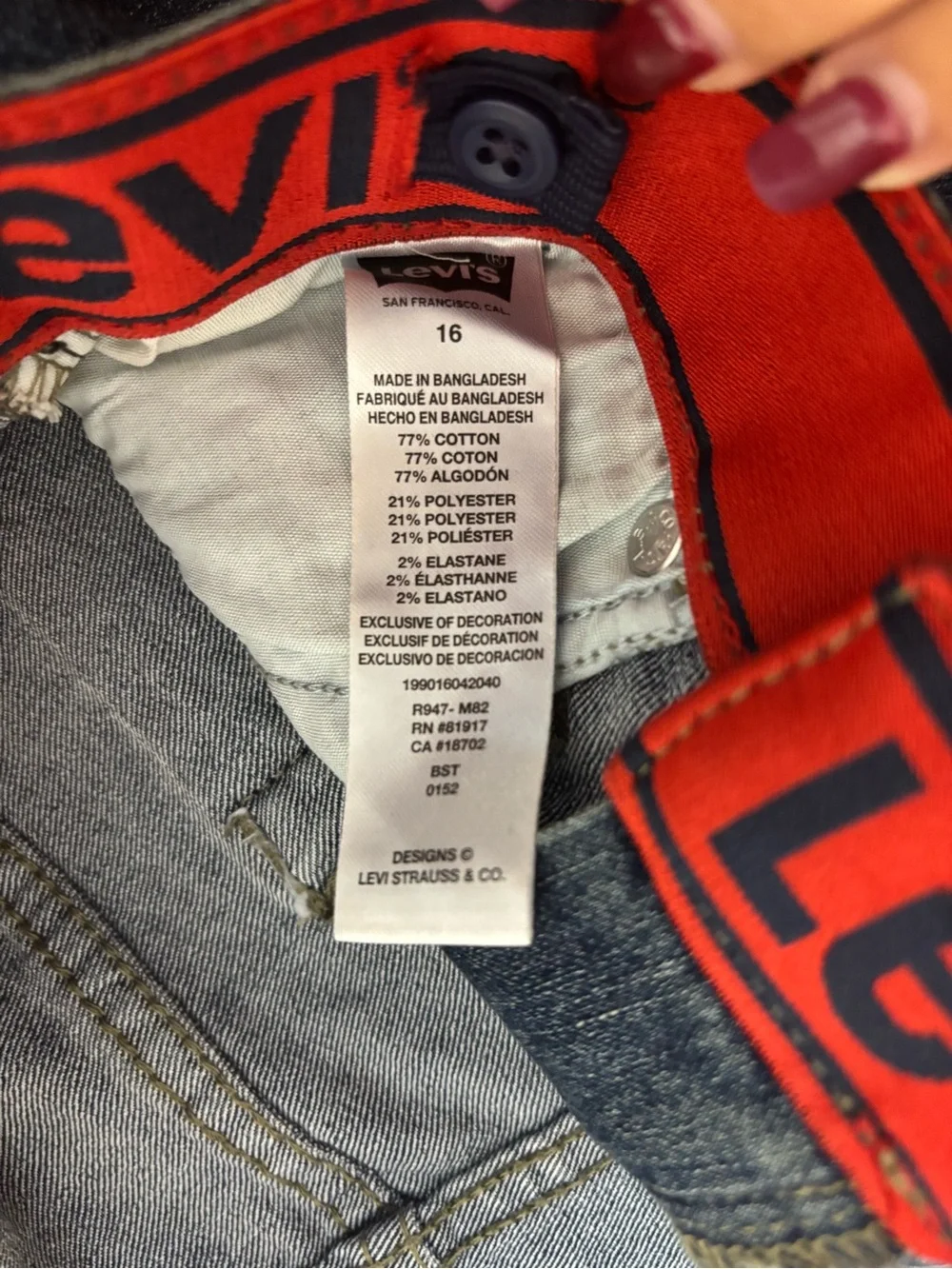 Levi's  Men's Jeans - Deep Blue Denim